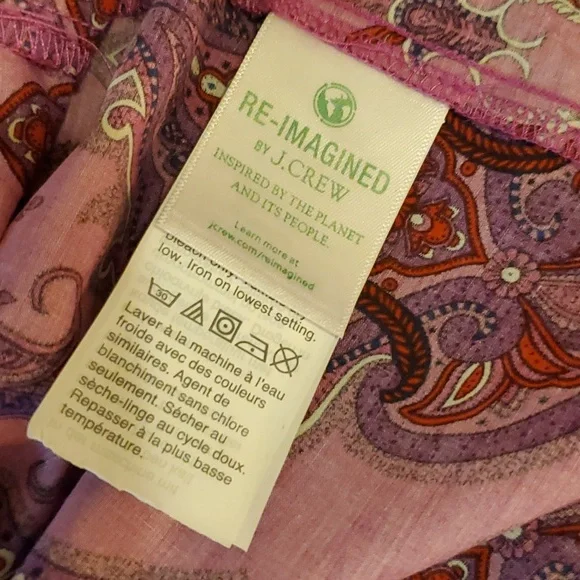 J Crew Re-Imagined Liberty Fabric Paisley Puff Sleeve Shirt - Picture 13 of 13